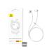 Baseus Encok HZ11 3.5mm Jack Wired Earphone, Universal Headset In-Ear Headphone with Mic - White